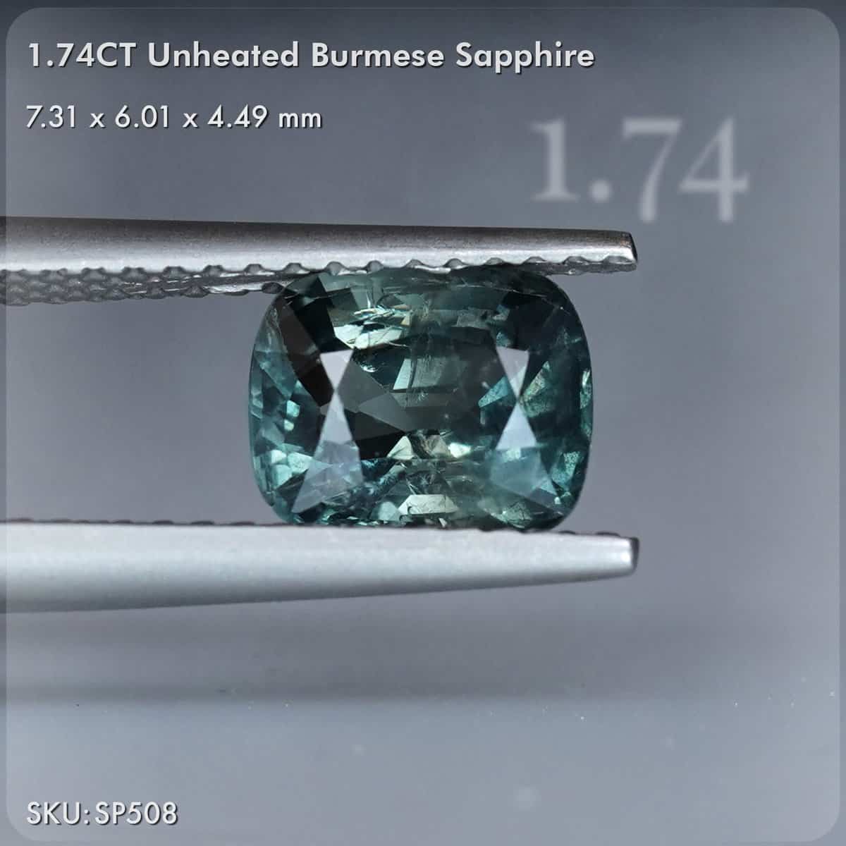 1.74CT Unheated Burmese Sapphire