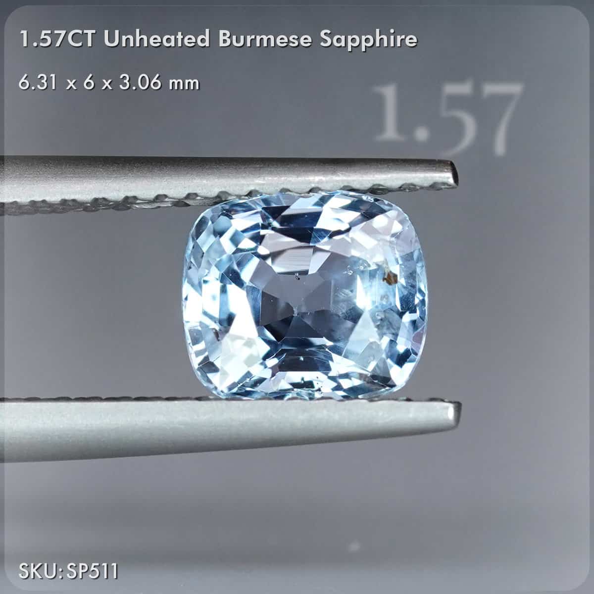 1.57CT Unheated Burmese Sapphire