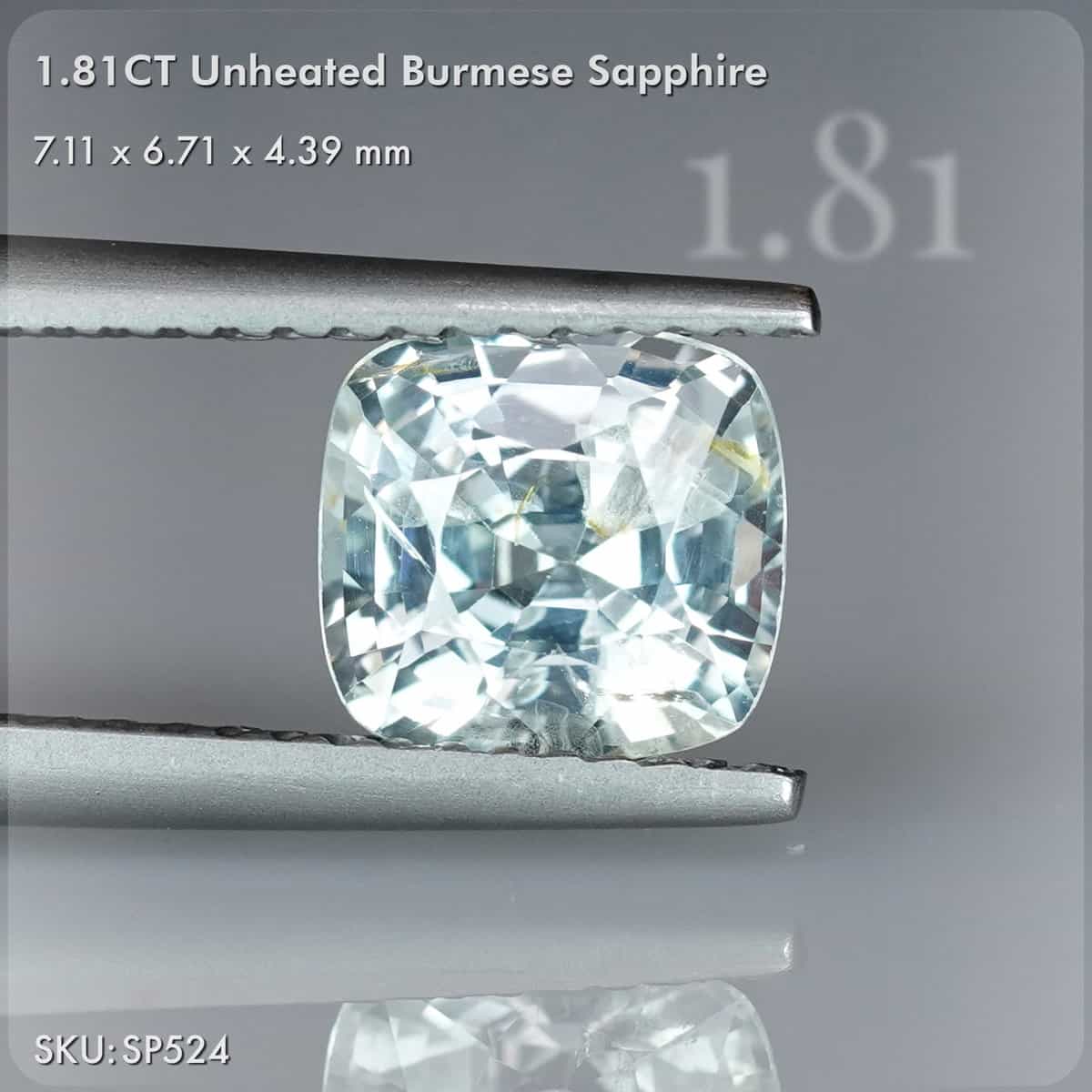 1.81CT Unheated Burmese Sapphire