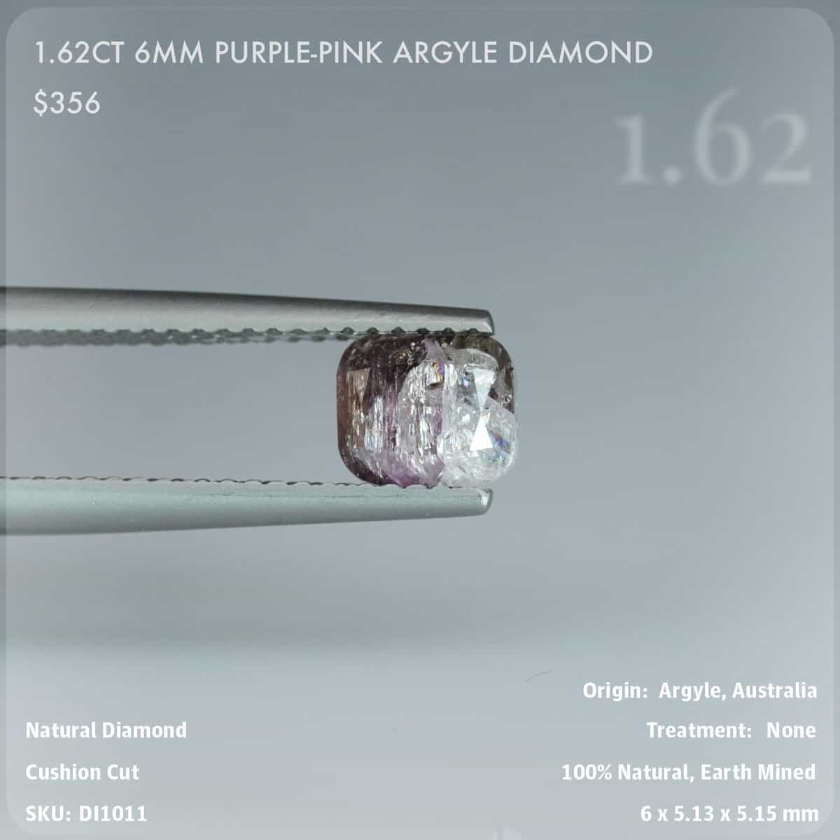 1.62CT 6mm Purple-Pink Argyle Diamond