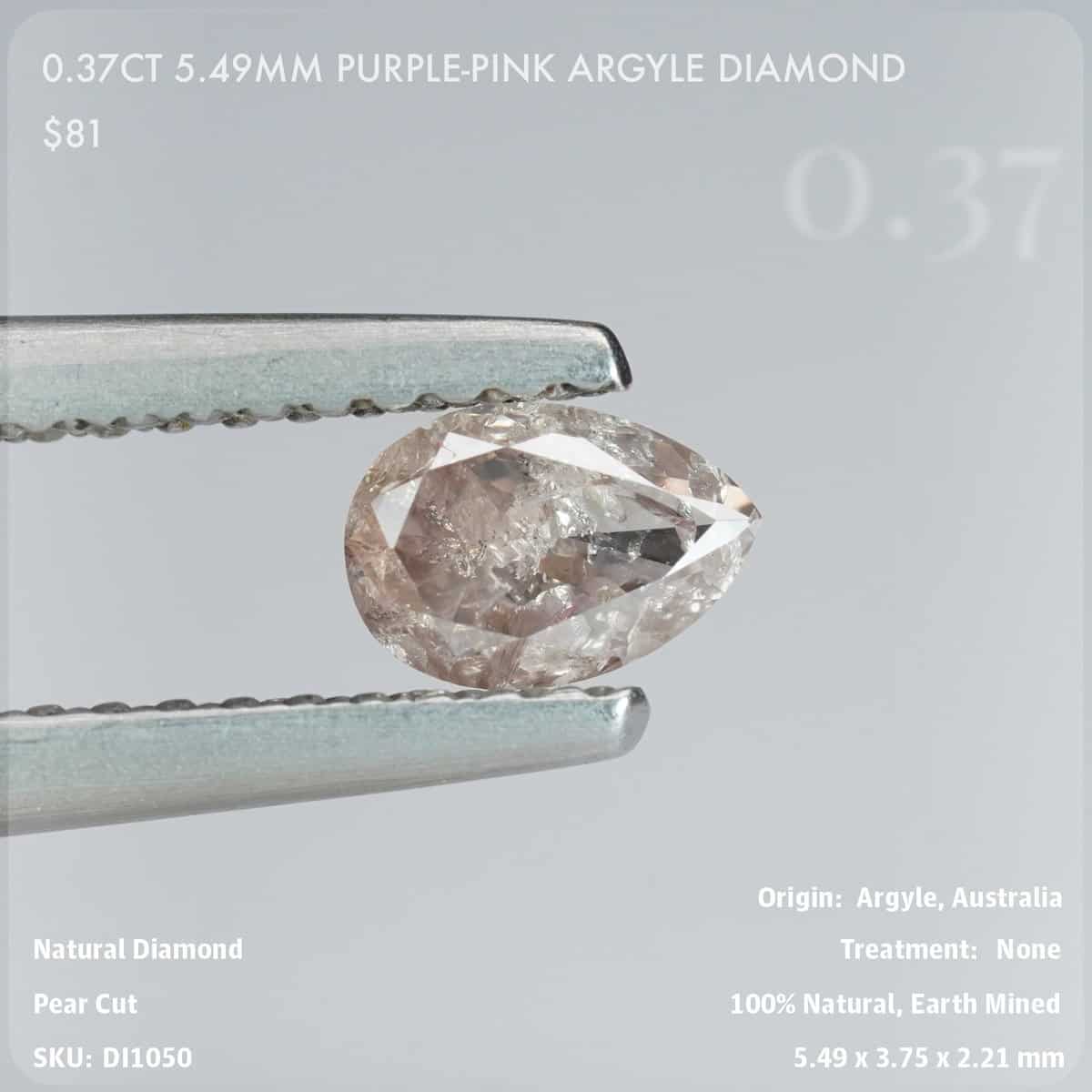 0.37CT 5.49mm Purple-Pink Argyle Diamond