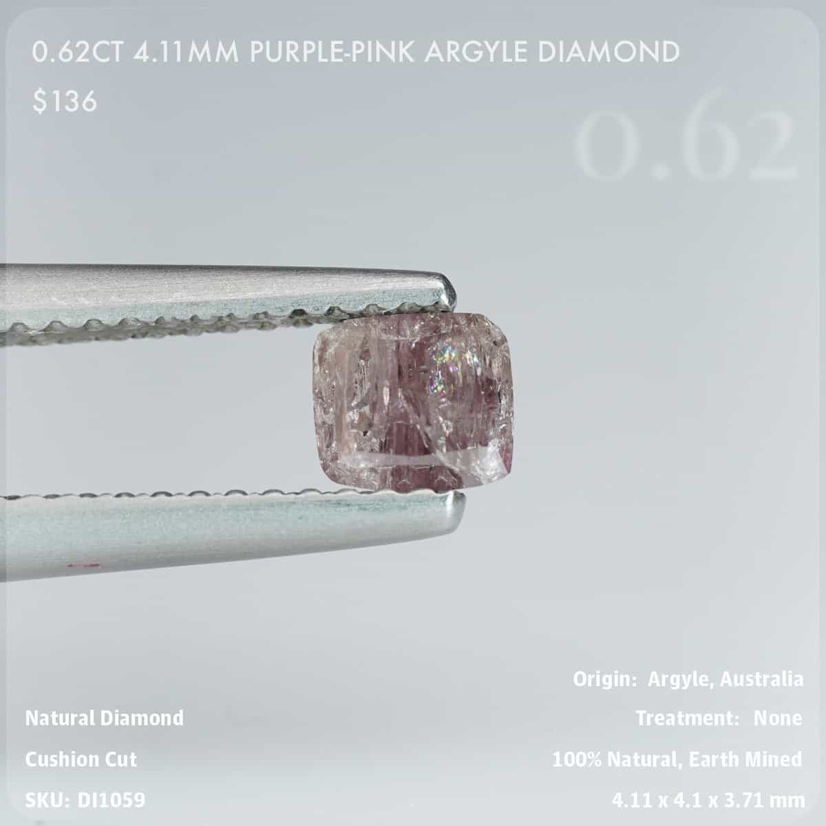 0.62CT 4.11mm Purple-Pink Argyle Diamond