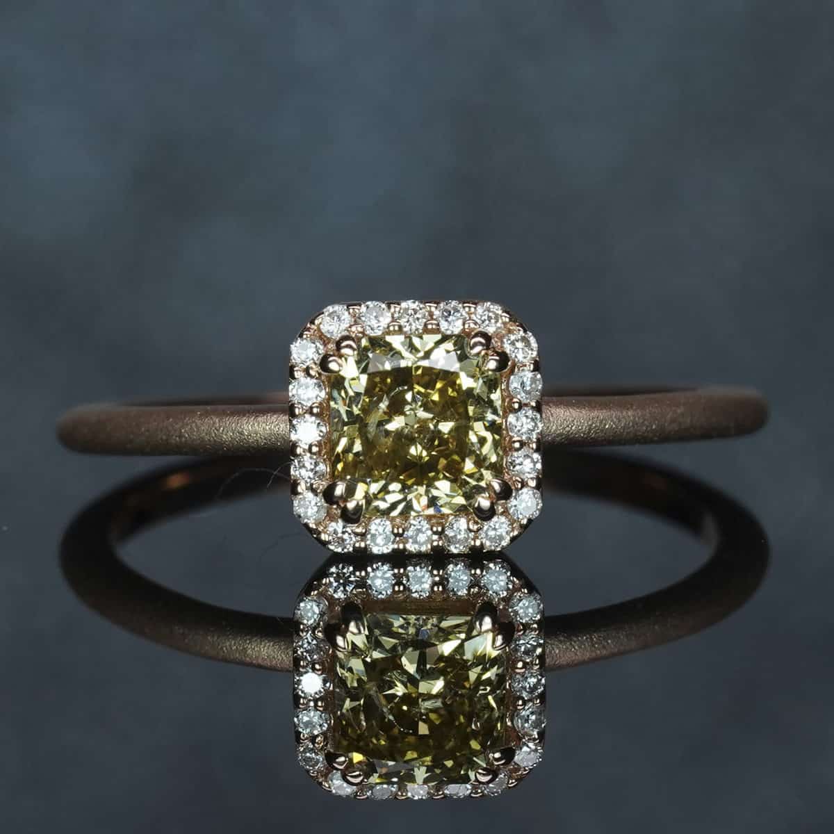 .80CT Fancy Diamond Ring in 14k Rose Gold