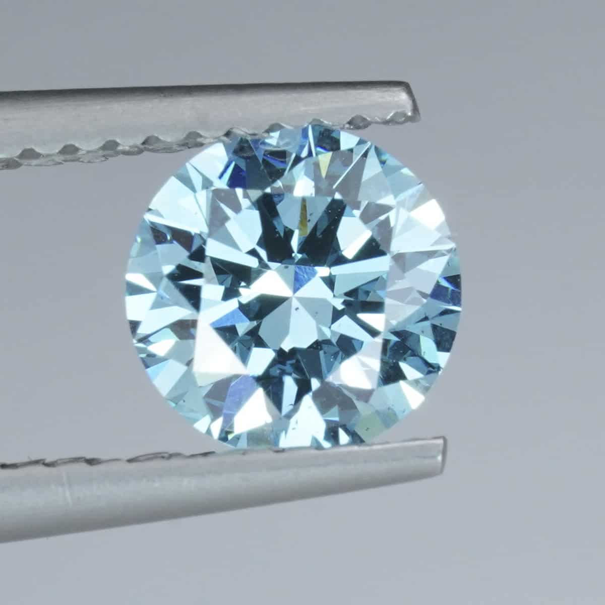1.18CT Round Brilliant Cut Sky Blue Lab Diamond