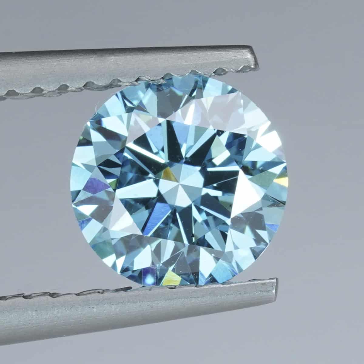 1.35CT Round Brilliant Cut Sky Blue Lab Diamond