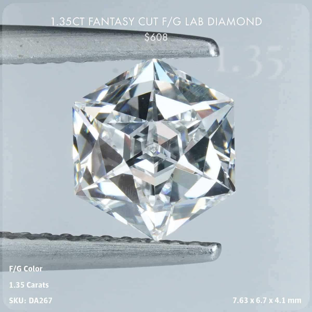 1.35CT Fantasy Cut F/G Lab Diamond
