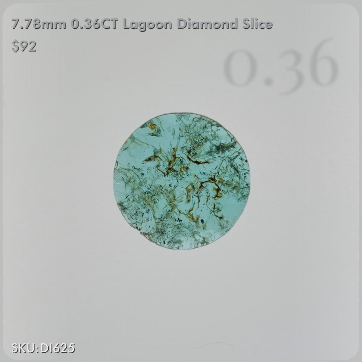 0.36CT Slice Cut Lagoon Diamond