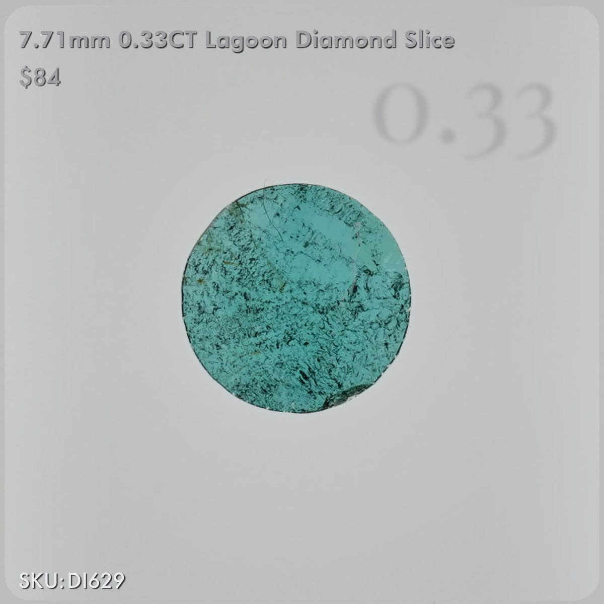 0.33CT Slice Cut Lagoon Diamond