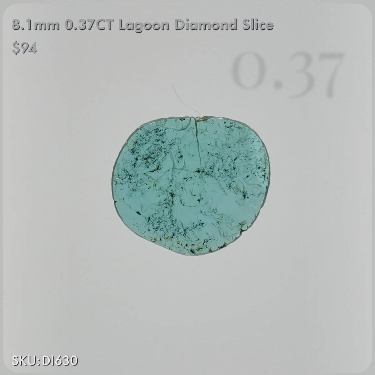 0.37CT Slice Cut Lagoon Diamond