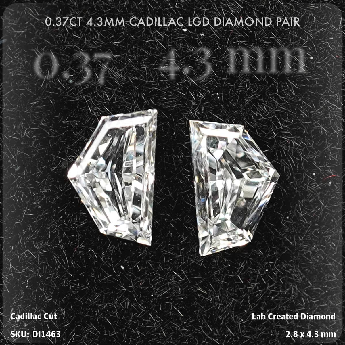 0.37CT 4.3mm Cadillac LGD Diamond Pair