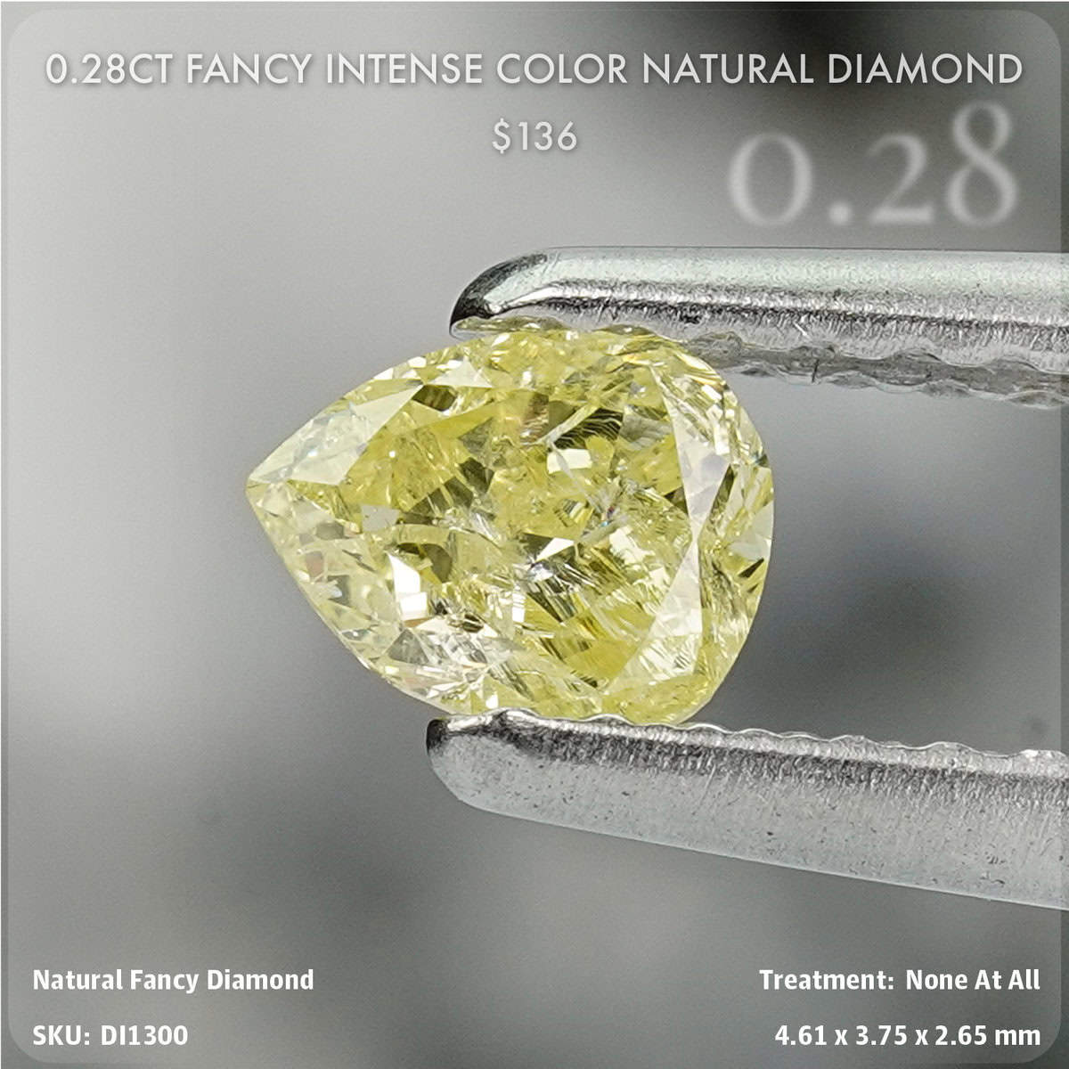 0.28CT Fancy Intense Color Natural Diamond