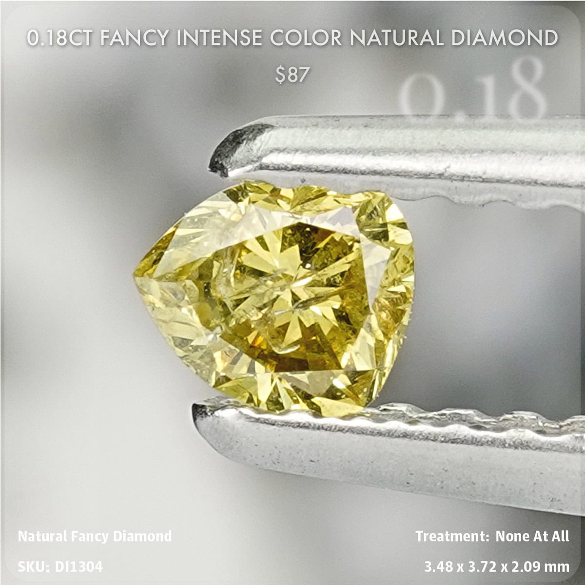 0.18CT Fancy Intense Color Natural Diamond