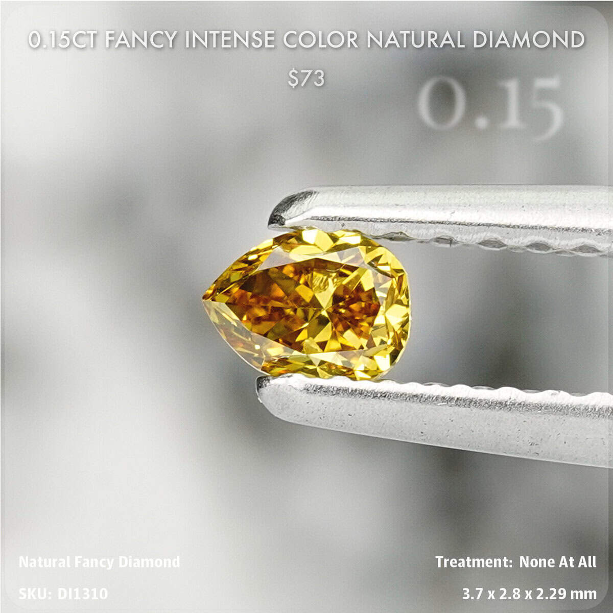 0.15CT Fancy Intense Color Natural Diamond