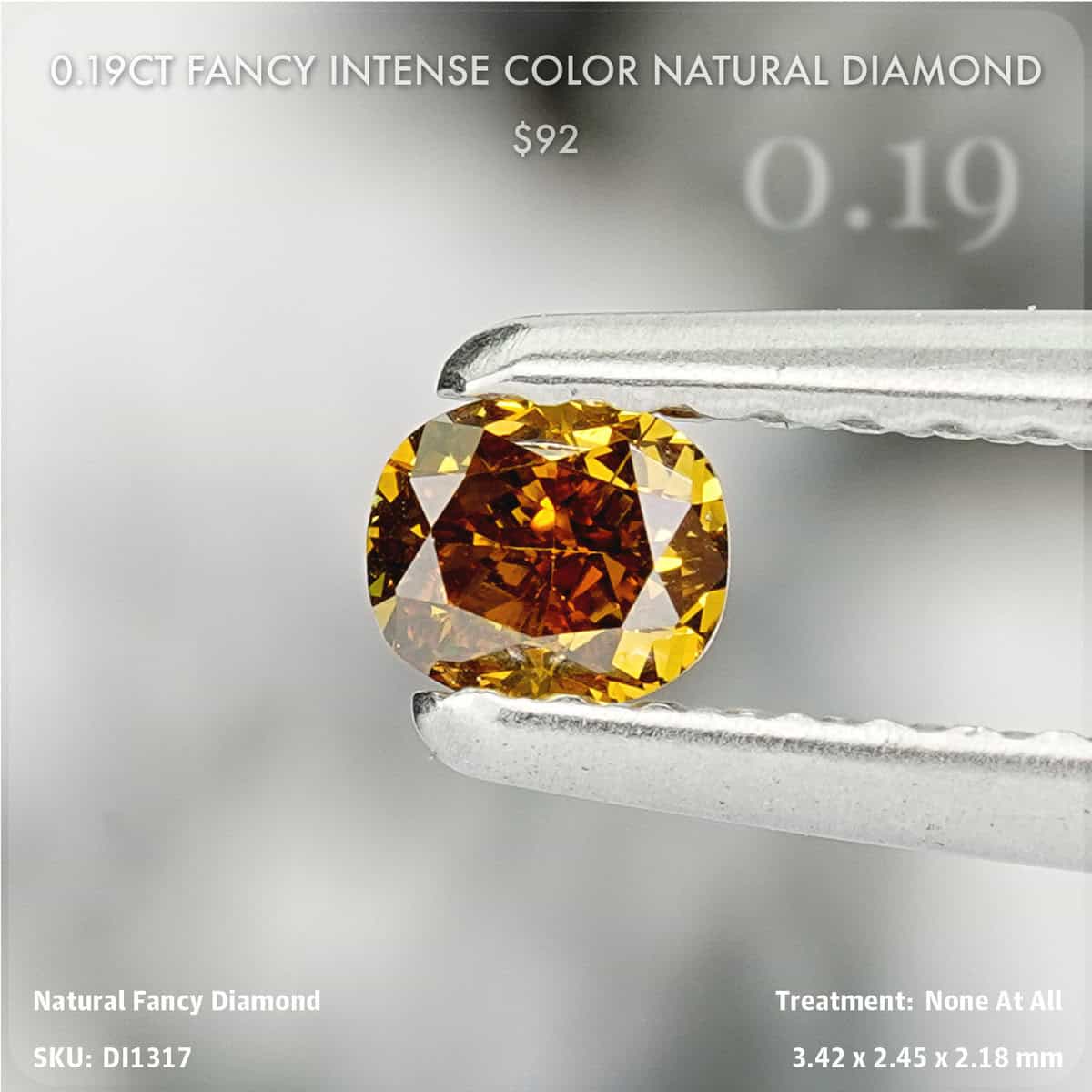 0.19CT Fancy Intense Color Natural Diamond