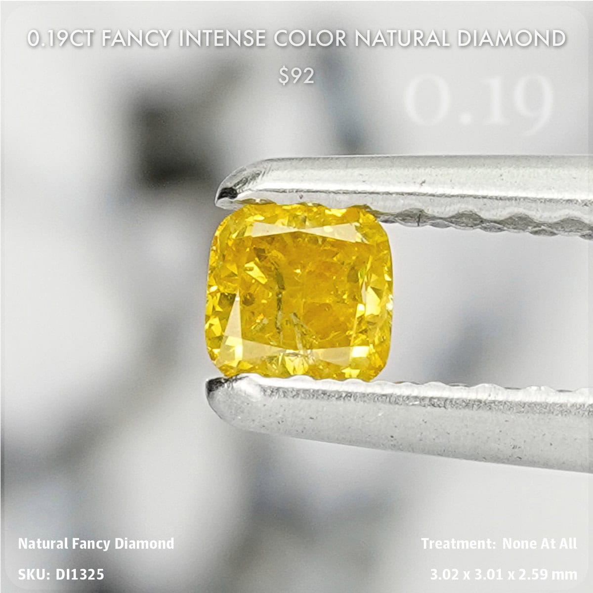 0.19CT Fancy Intense Color Natural Diamond