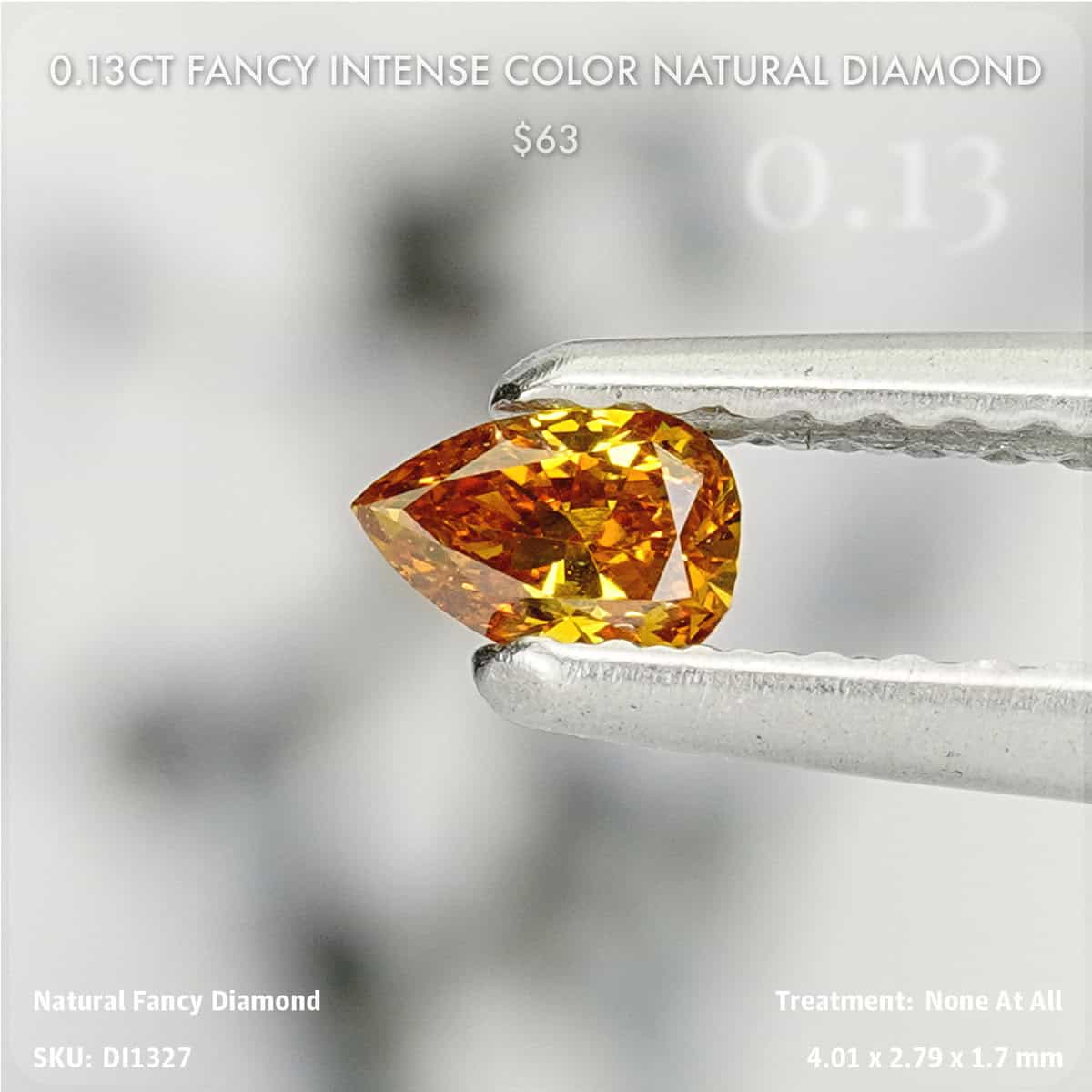 0.13CT Fancy Intense Color Natural Diamond